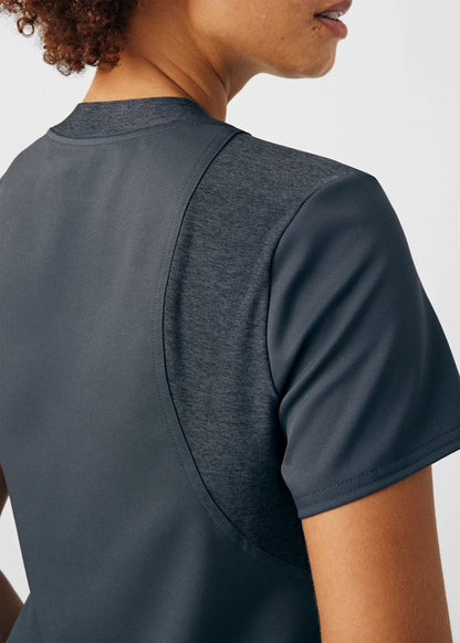 VIBE Women's Chest Pocket V-Neck Tuck-In Top