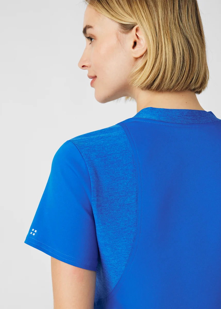 VIBE Women's Chest Pocket V-Neck Tuck-In Top