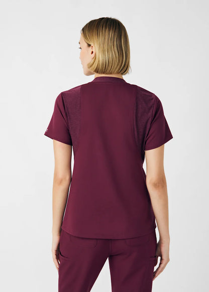 VIBE Women's Chest Pocket V-Neck Tuck-In Top