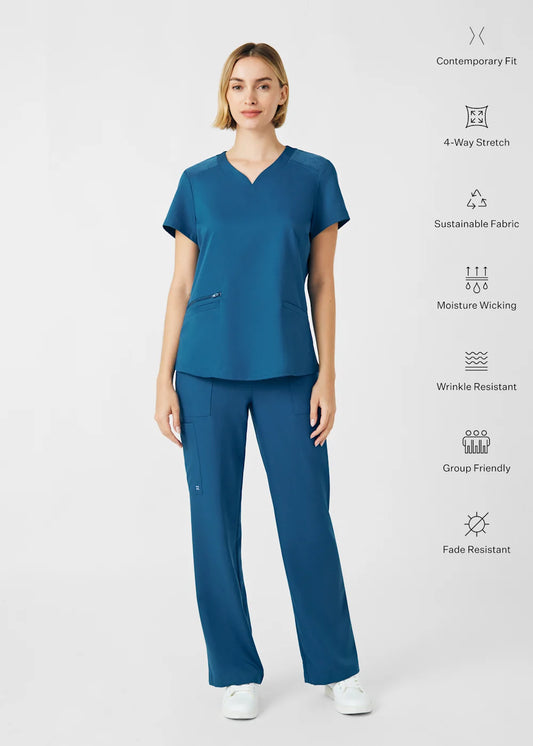 White Cross VIBE Women's 2-Pocket V-Neck Scrub Top