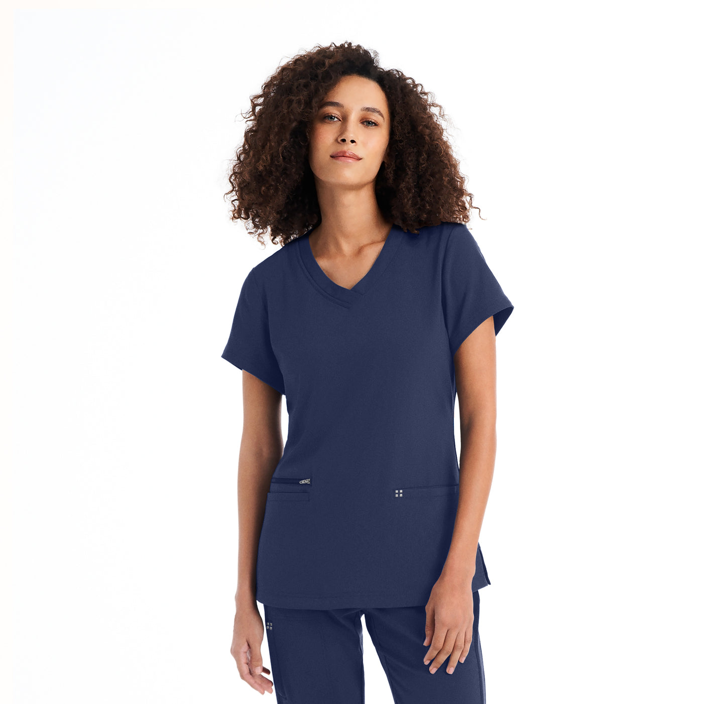 WT127 White Cross CRFT Women's 3-Pocket V-neck Scrub Top
