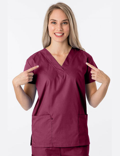 *Last Few* 1000 Unisex Classic Brushed Cotton V-neck Scrub Top