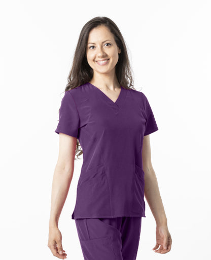 Zinnia 18-1060 V-neck Fitted Scrub Top for Women