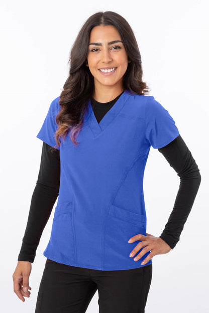 Zinnia 18-1060 V-neck Fitted Scrub Top for Women