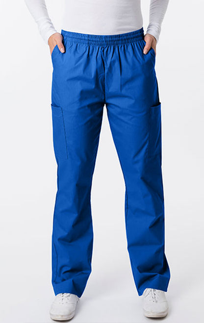 *Last Few* 2000 Unisex Straight Leg Cargo Pocket Brushed Cotton Scrub Pants