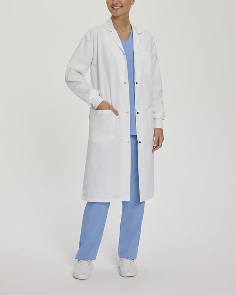 White Cross Unisex 3 Pocket Full Length White Coat White XL