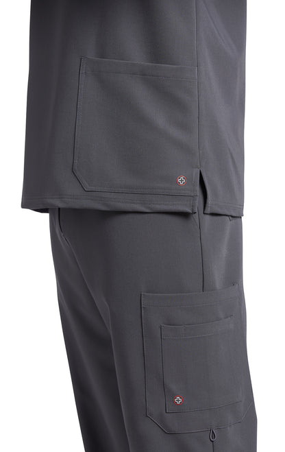 2207 - V-Tess Men's Detailed Scrub Top