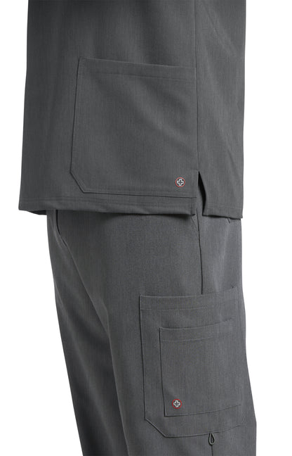 2207 - V-Tess Men's Detailed Scrub Top