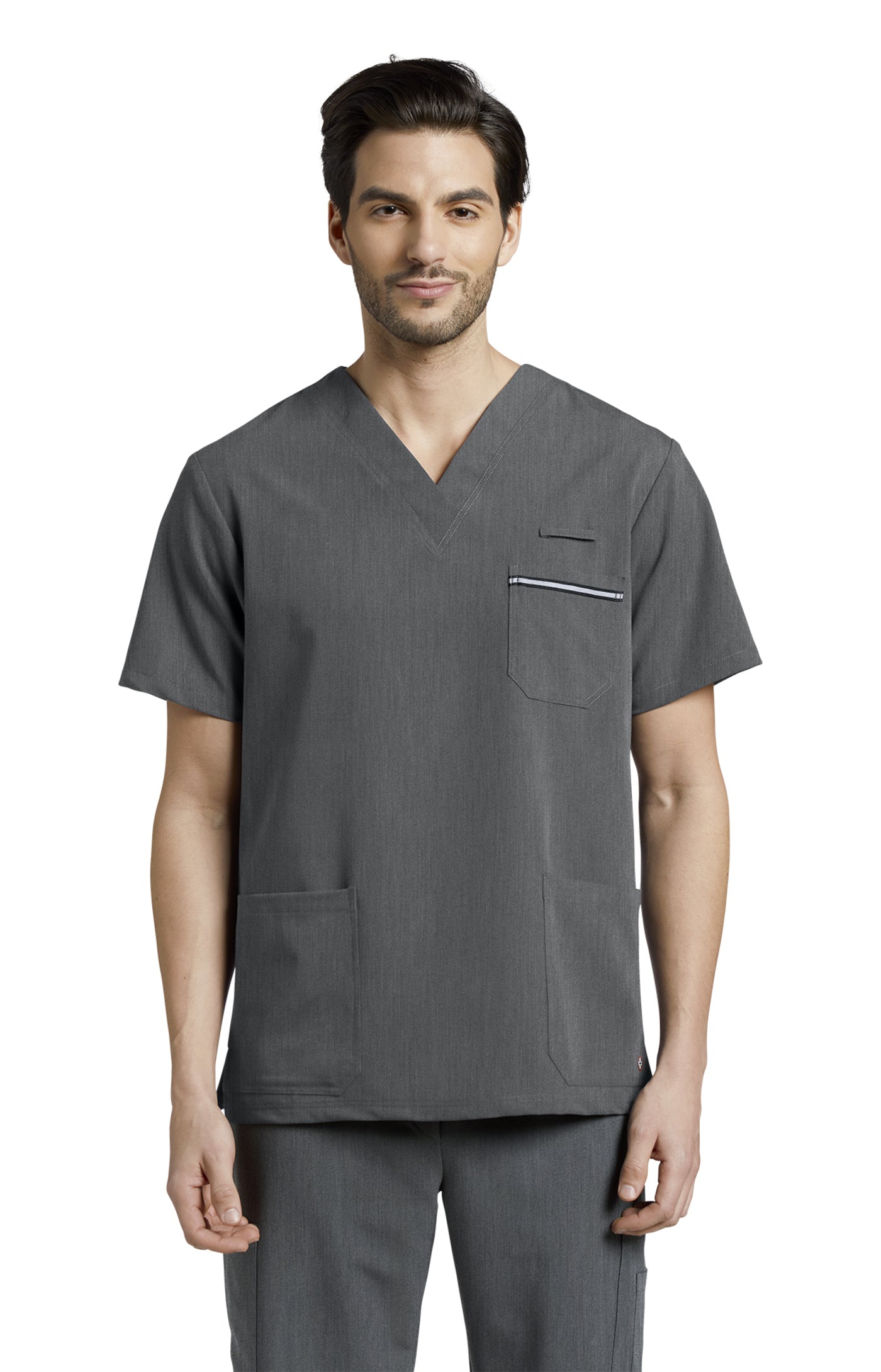 2207 - V-Tess Men's Detailed Scrub Top