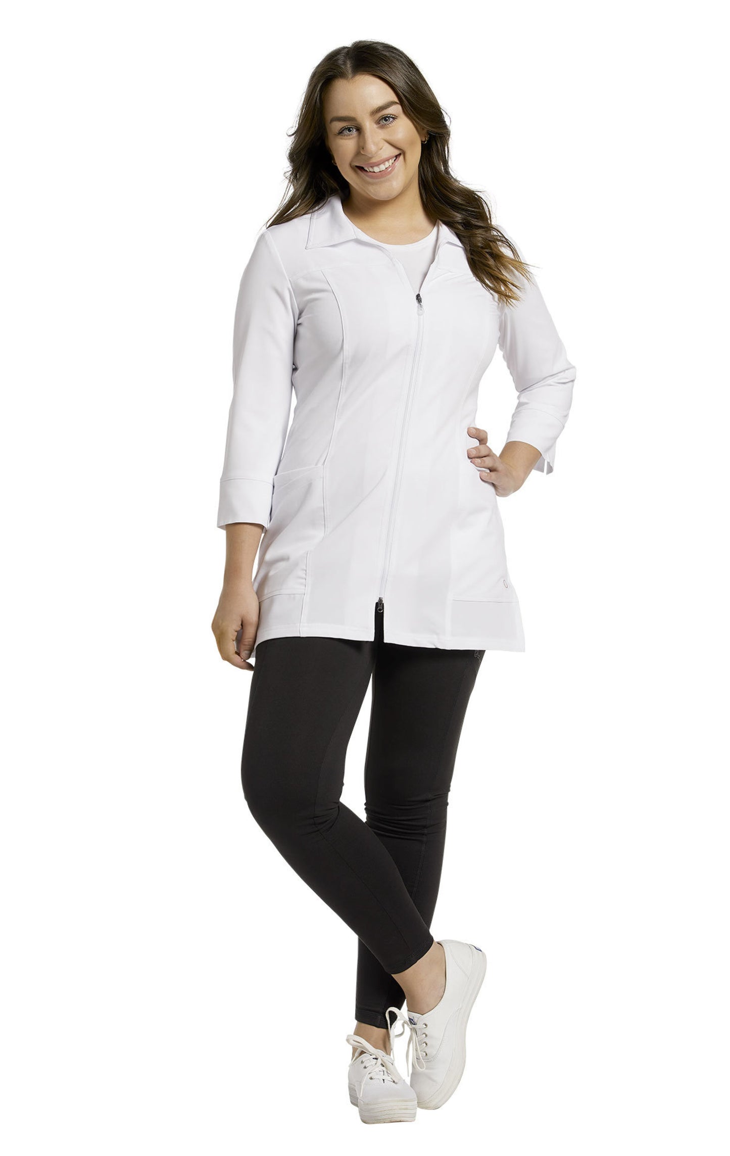 While Quantities last! 2816 Marvella Collar Neckline 4 Pocket Lab Coat