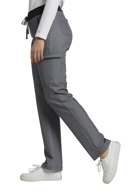 337 White Cross V-Tess Women's Straight Leg Scrub Pant