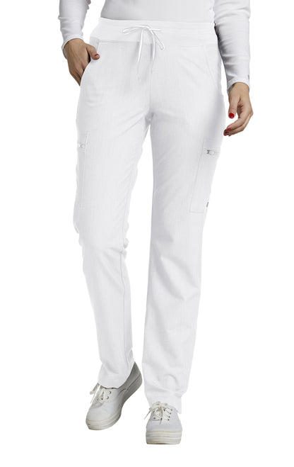 337 White Cross V-Tess Women's Straight Leg Scrub Pant