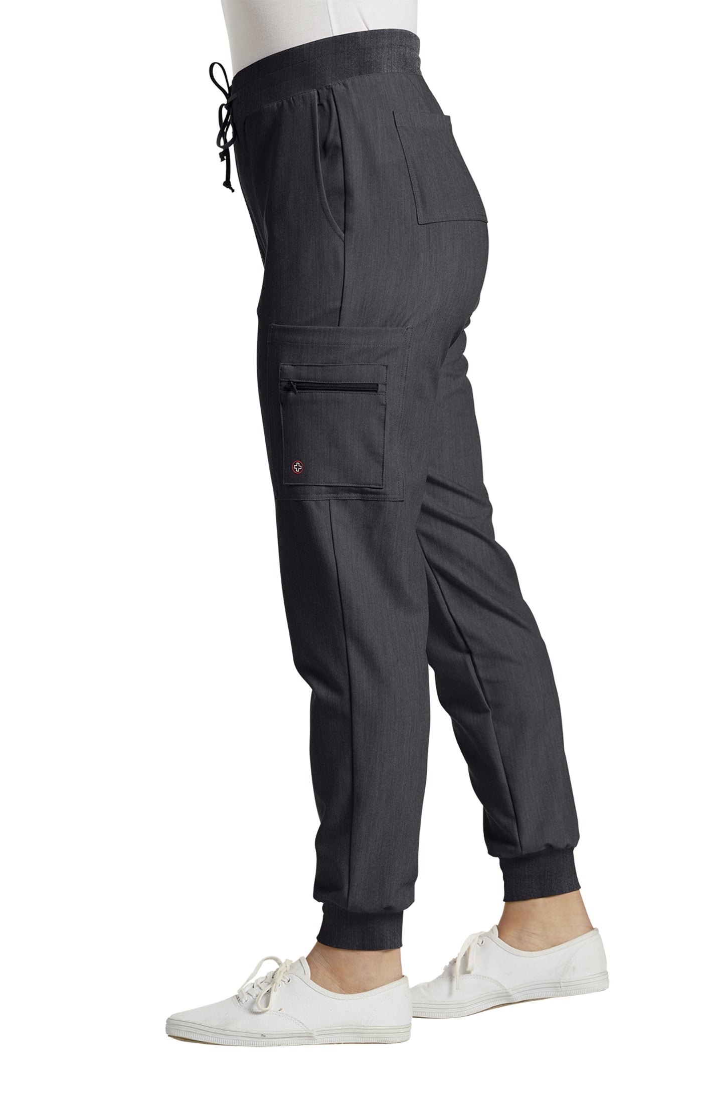 380 White Cross V-Tess Zipped Cargo Pocket Jogger Pant