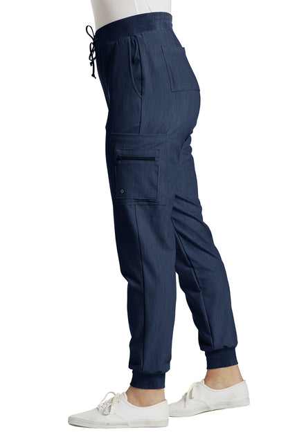 380 White Cross V-Tess Zipped Cargo Pocket Jogger Pant