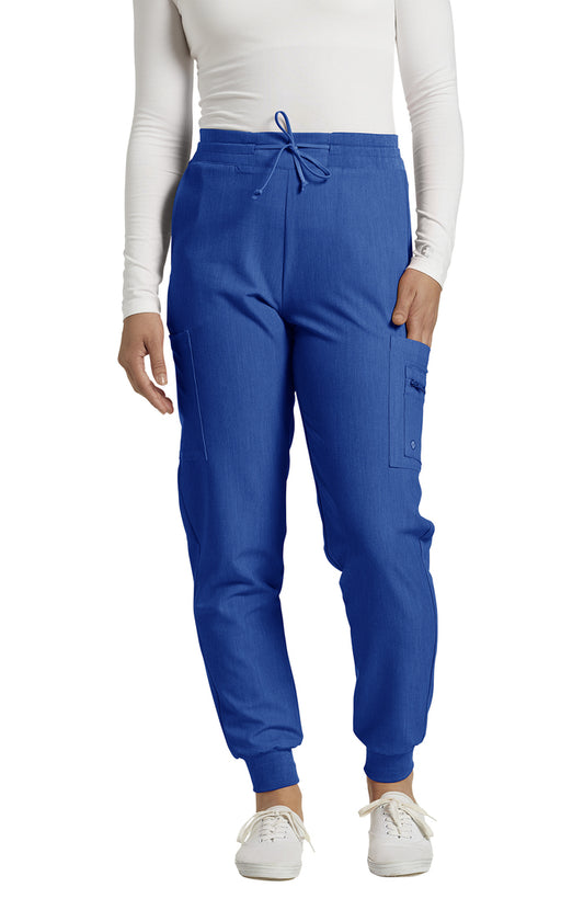 380P Zipped White Cross V-Tess Women's Petite Jogger Pant