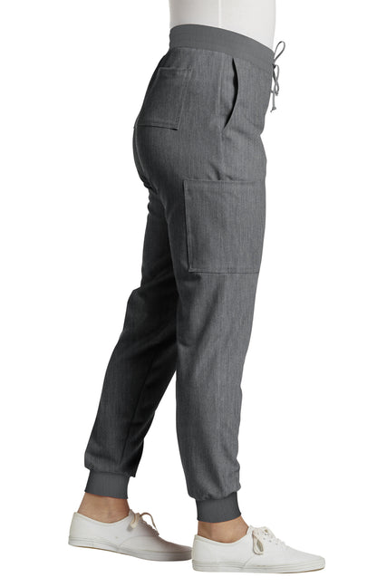 380 White Cross V-Tess Zipped Cargo Pocket Jogger Pant