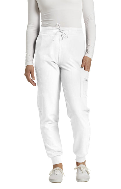 380 White Cross V-Tess Zipped Cargo Pocket Jogger Pant