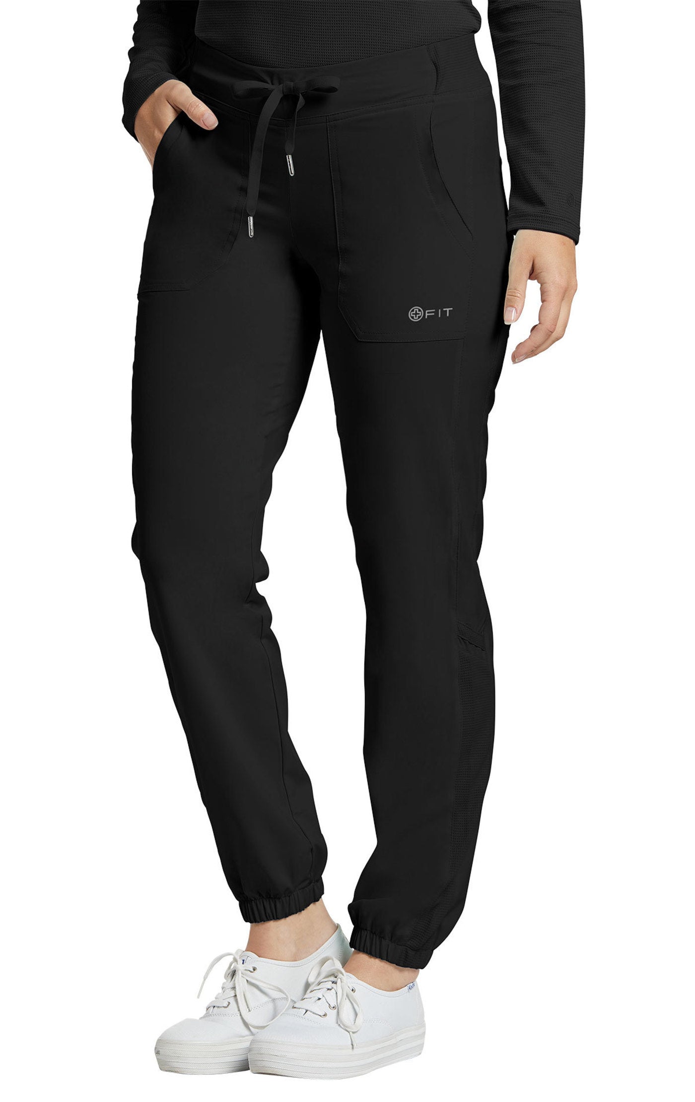 399P White Cross Fit Women's Petite Jogger pants
