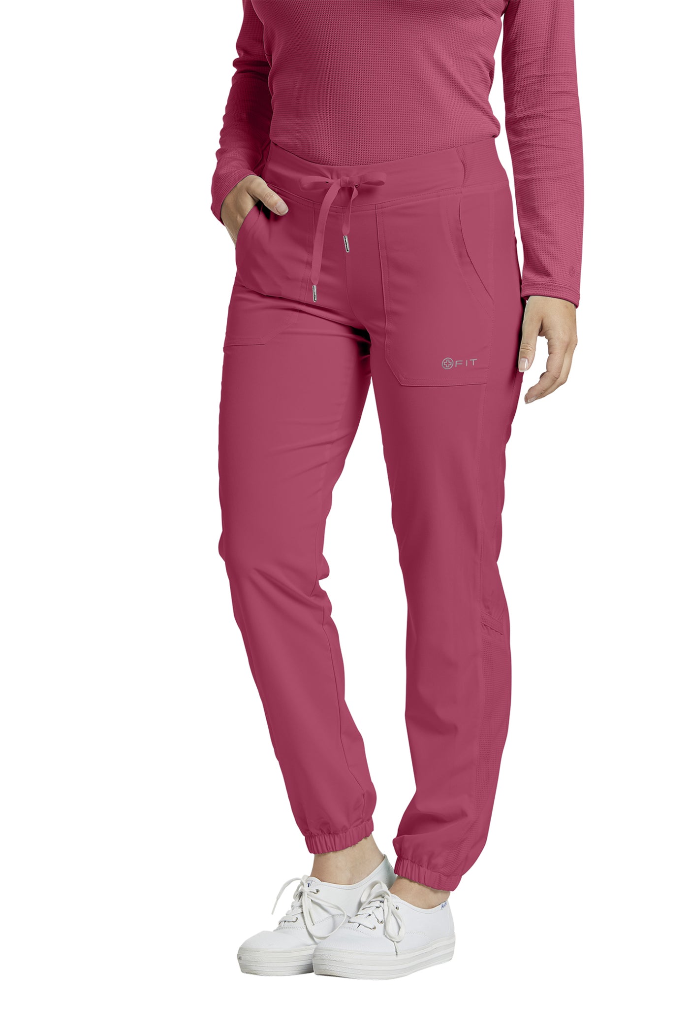 399P White Cross Fit Women's Petite Jogger pants