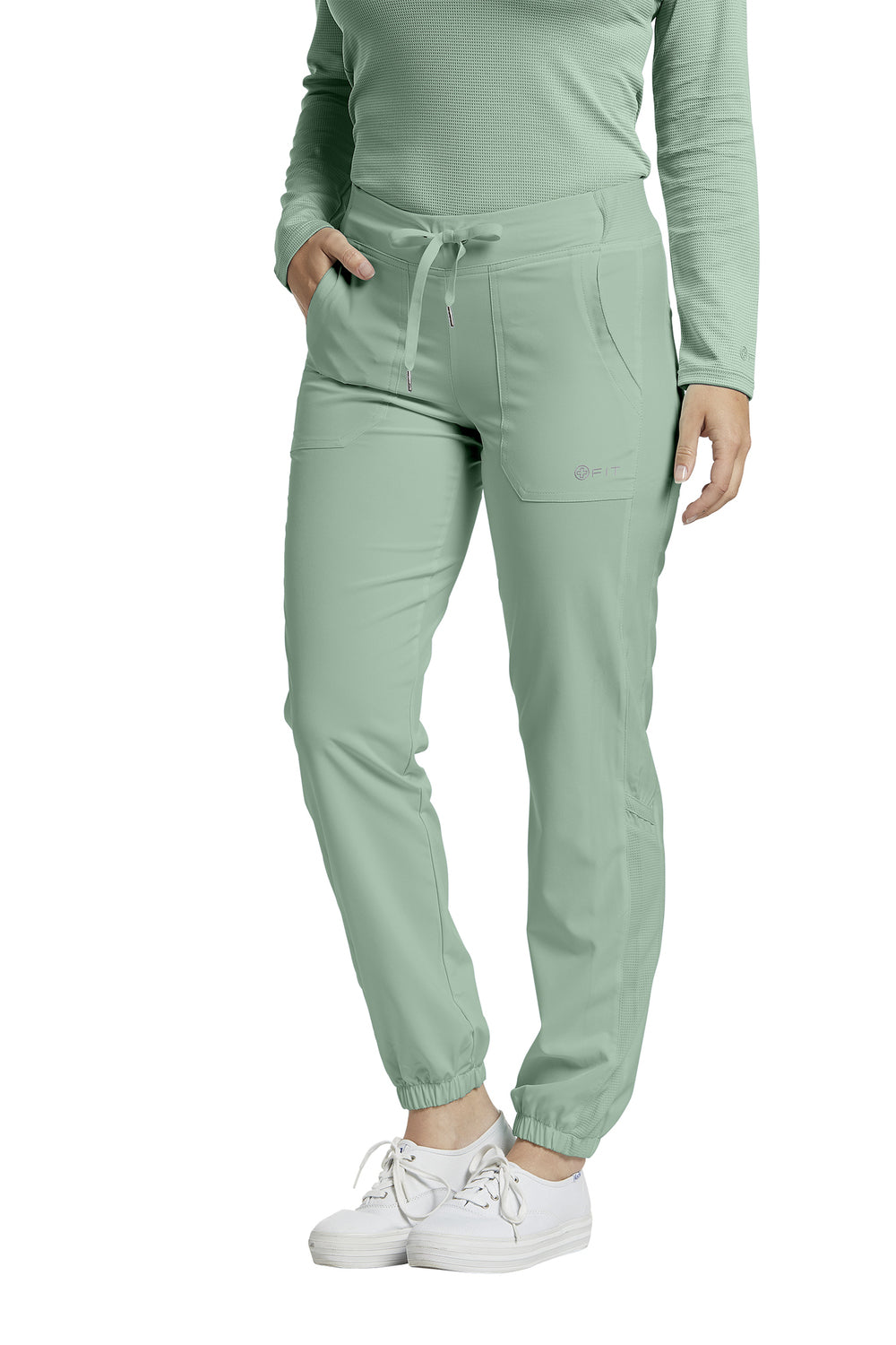 399P White Cross Fit Women's Petite Jogger pants