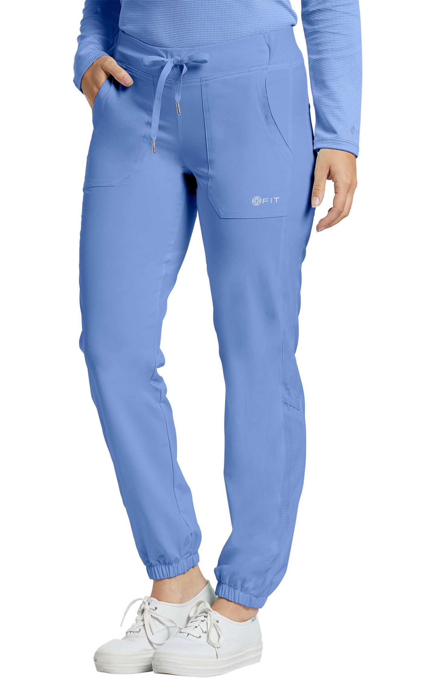 399P White Cross Fit Women's Petite Jogger pants