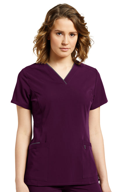 755 Marvella by White Cross Soft Comfortable Scrub Top for Women with Contrast Trim