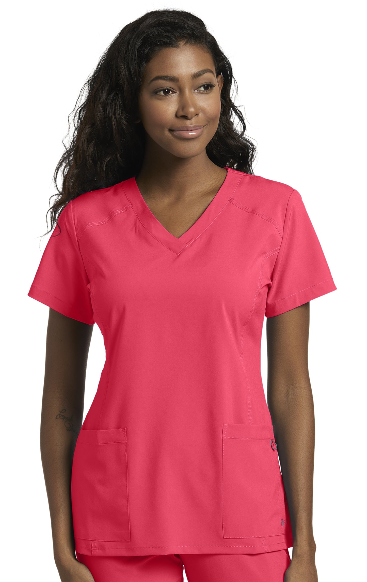 785 White Cross FIT V-Neck Women's Scrub Top