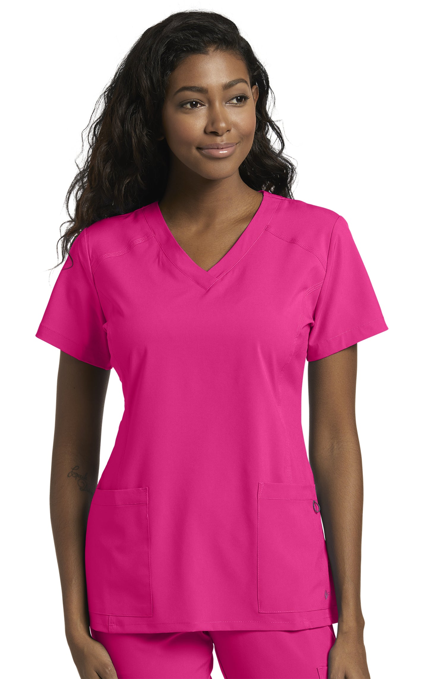 785 White Cross FIT V-Neck Women's Scrub Top