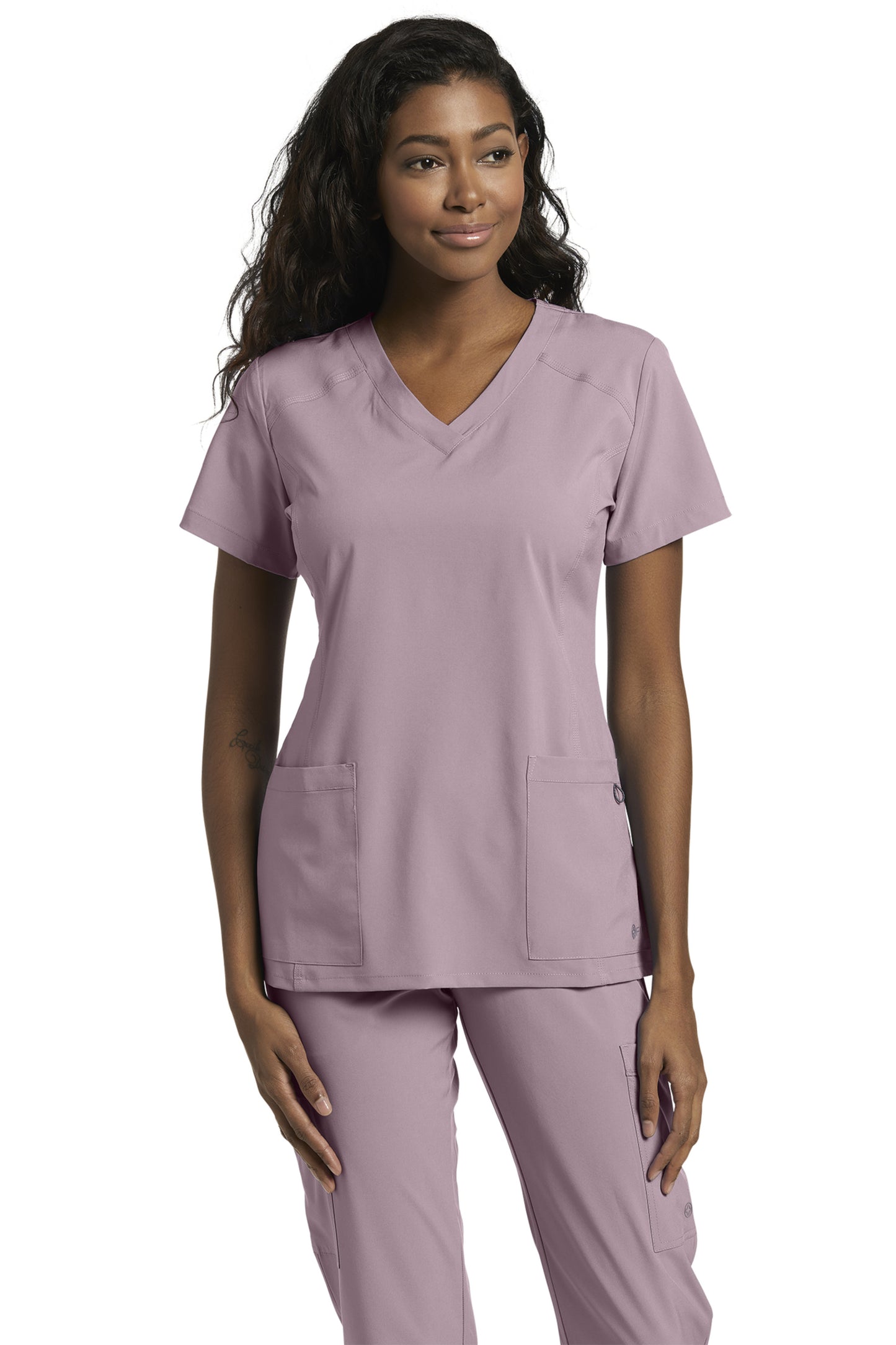 785 White Cross FIT V-Neck Women's Scrub Top