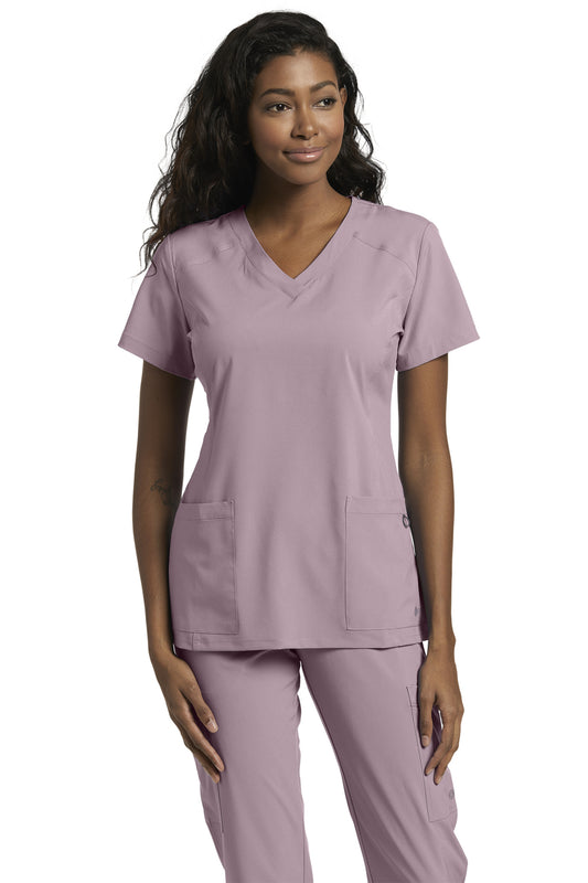 1202 4Flex Unisex V-Neck Scrub Top by Greentown 