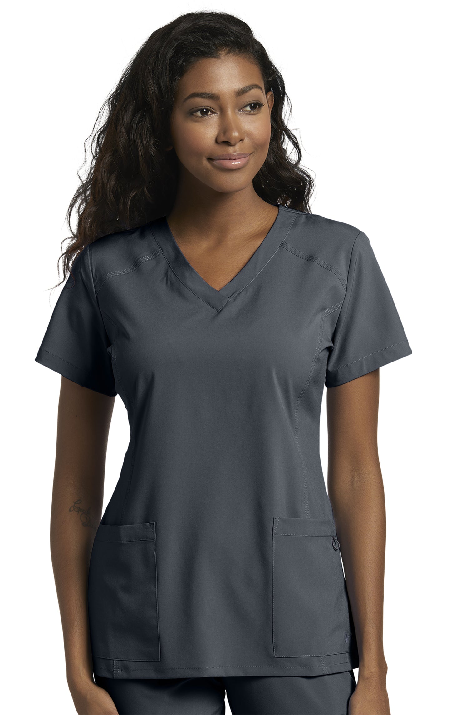 785 White Cross FIT V-Neck Women's Scrub Top