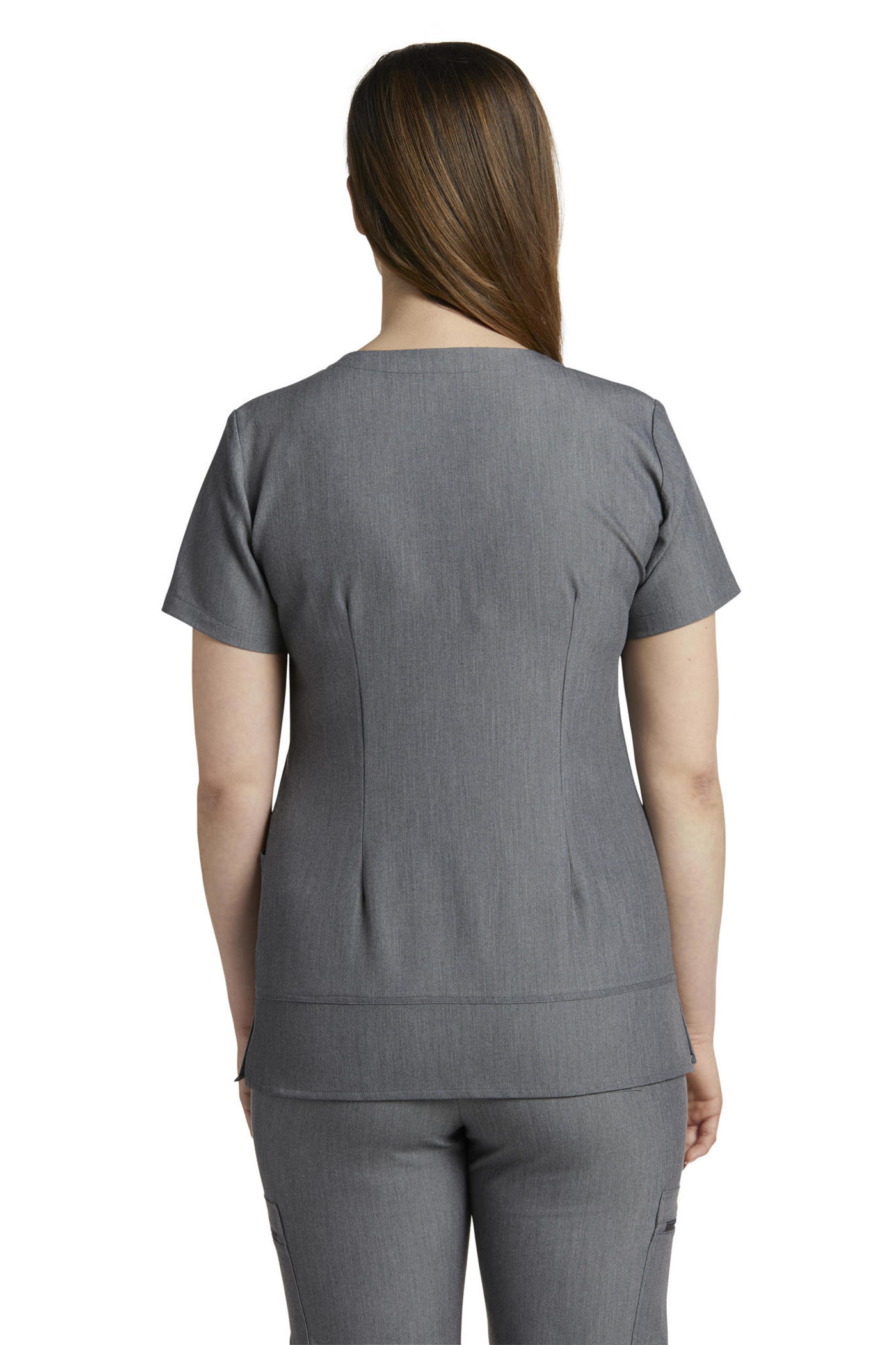 796 White Cross V-Tess Women's V-Neck Top With Zip Pocket
