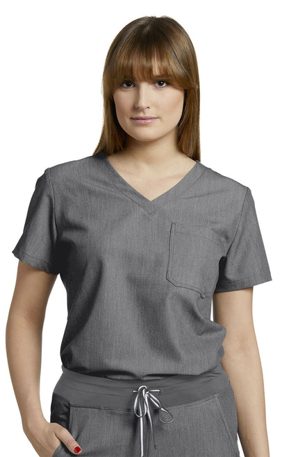 794 White Cross V-Tess Women's One-Pocket V-Neck Scrub Top