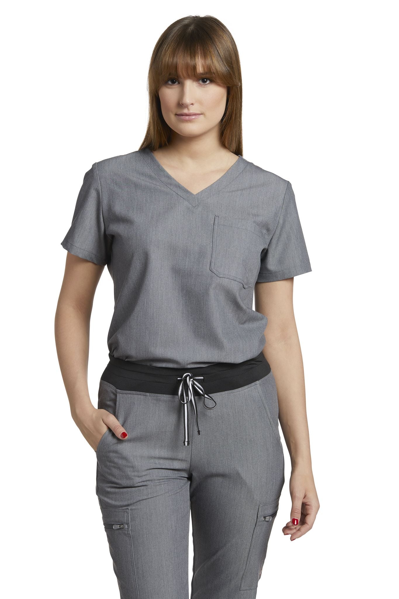 794 White Cross V-Tess Women's One-Pocket V-Neck Scrub Top