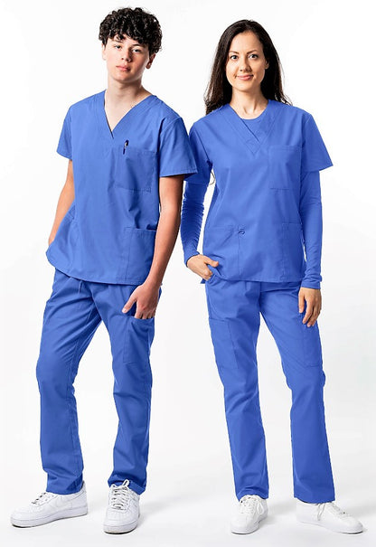 *Last Few* 1000 Unisex Classic Brushed Cotton V-neck Scrub Top