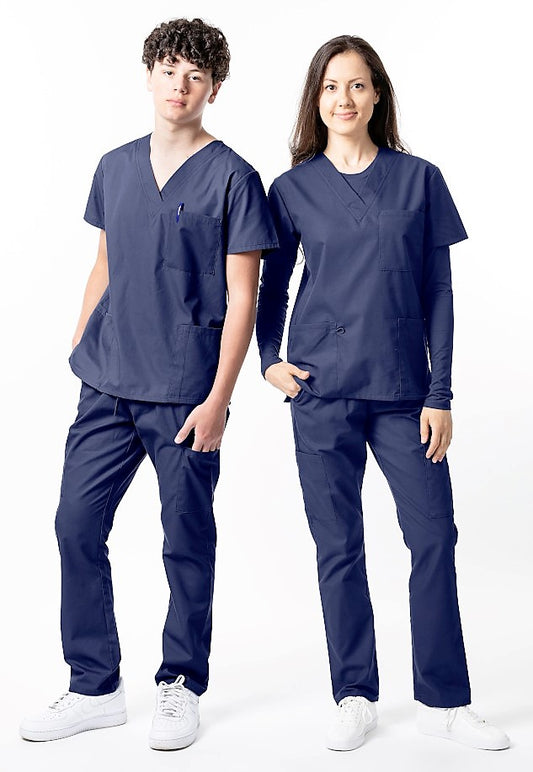 *Last Few* 2000 Unisex Straight Leg Cargo Pocket Brushed Cotton Scrub Pants