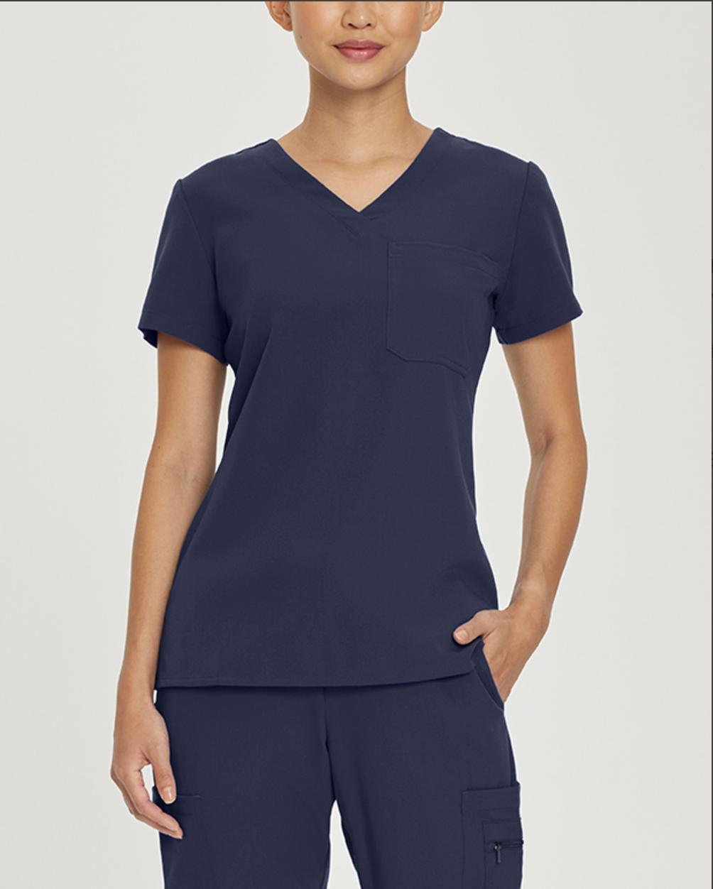 794 White Cross V-Tess Women's One-Pocket V-Neck Scrub Top