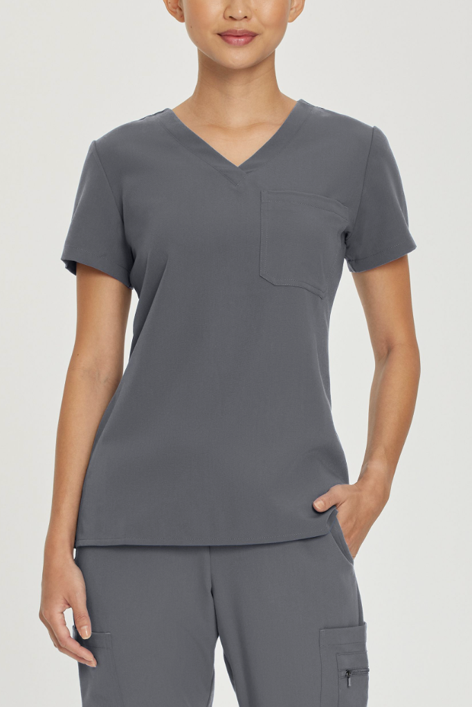 794 White Cross V-Tess Women's One-Pocket V-Neck Scrub Top