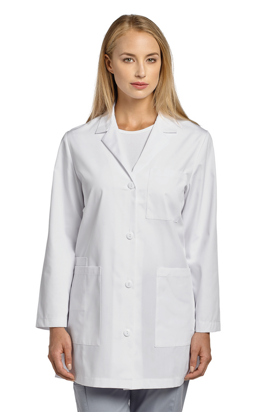 2411 White Cross Unisex Lab Coat