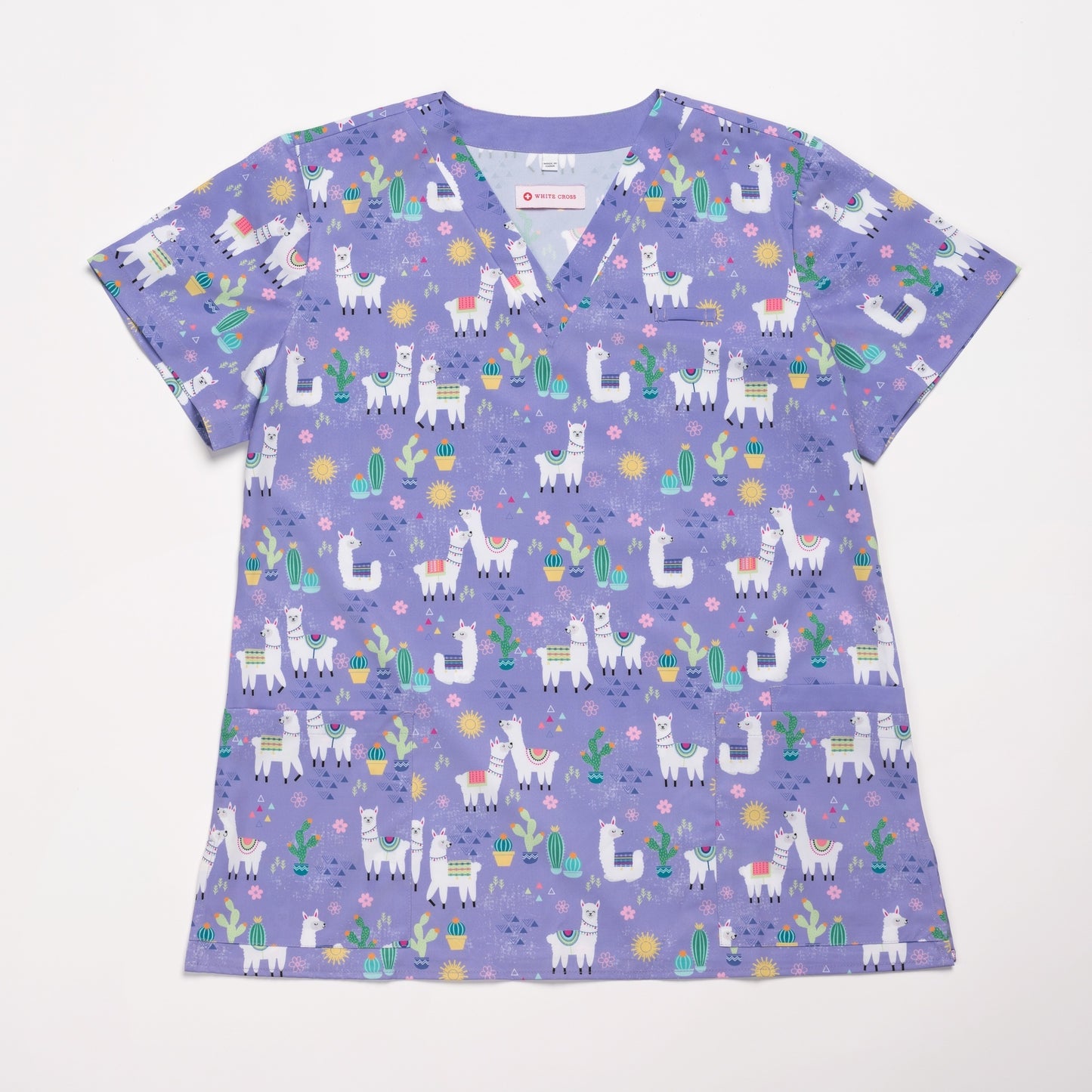 618 LMST Llamaste Printed V-Neck Top