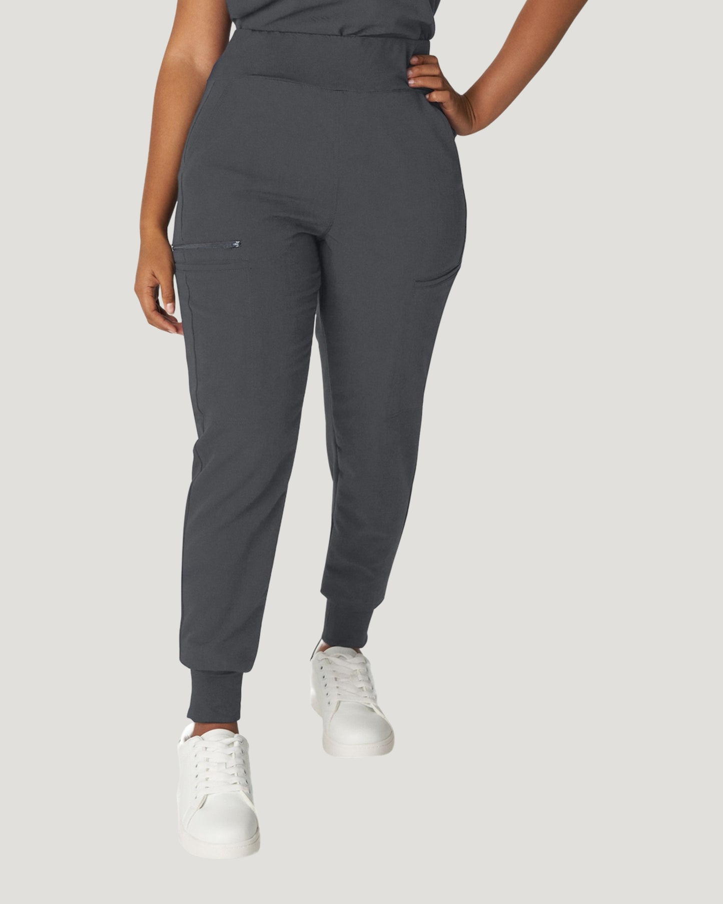 White Cross Vtess WB410P Petite Joggers with Jersey Knit Contrast