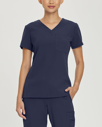 794 White Cross V-Tess Women's One-Pocket V-Neck Scrub Top