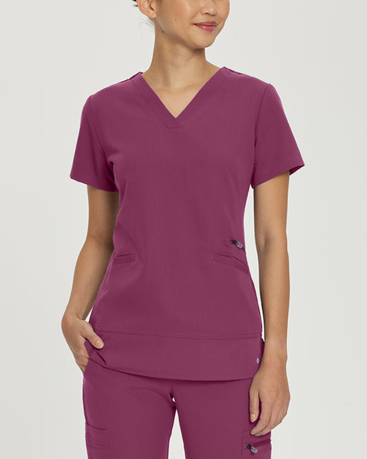 1202 4Flex Unisex V-Neck Scrub Top by Greentown 